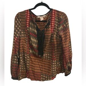 LOVE 21 Y2K BOHEMIAN BLOUSE SIZE S